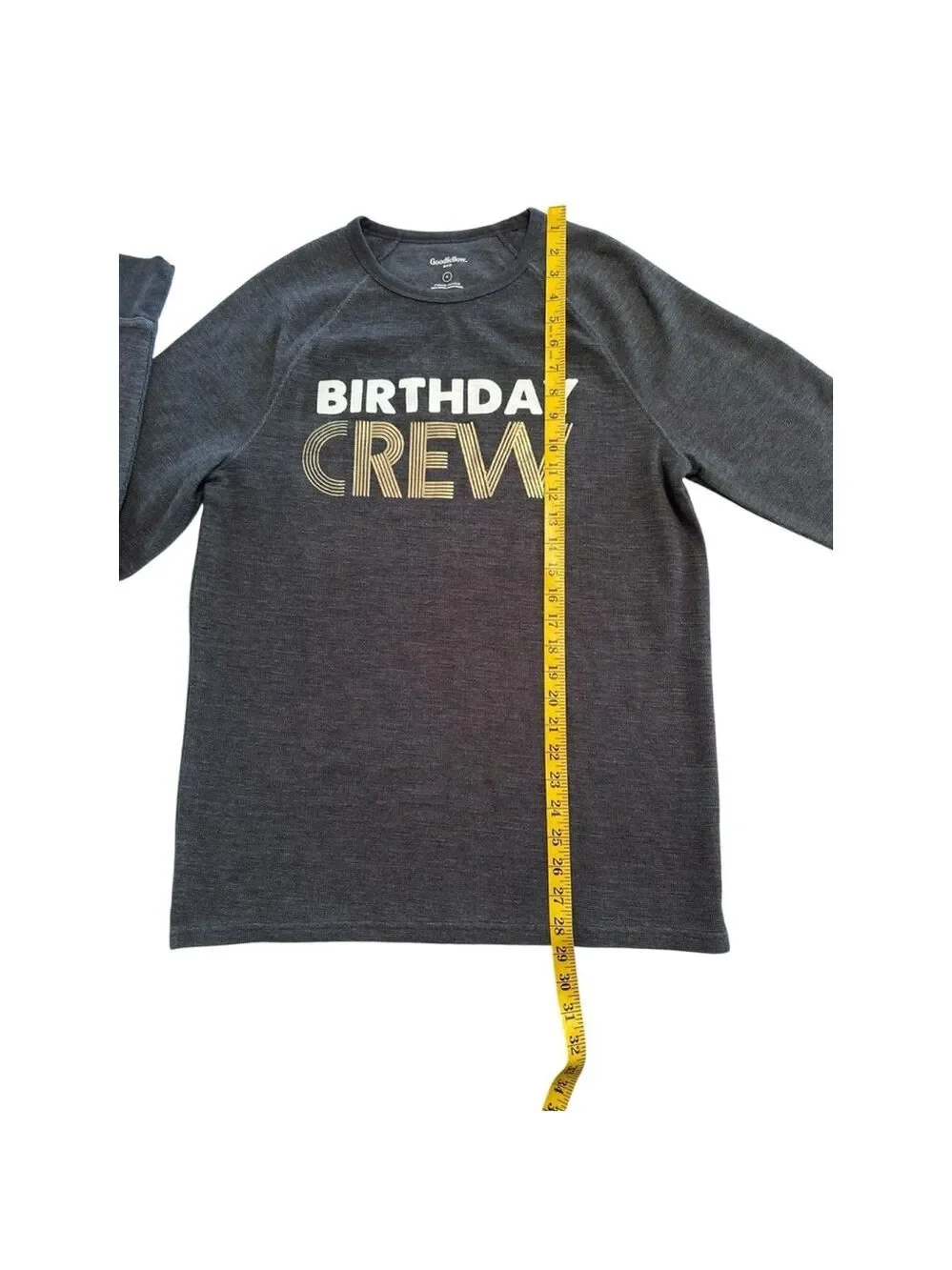 Goodfellow & Co Mens Medium Thermal Winter Shirt Long Sleeves “Birthday Crew”